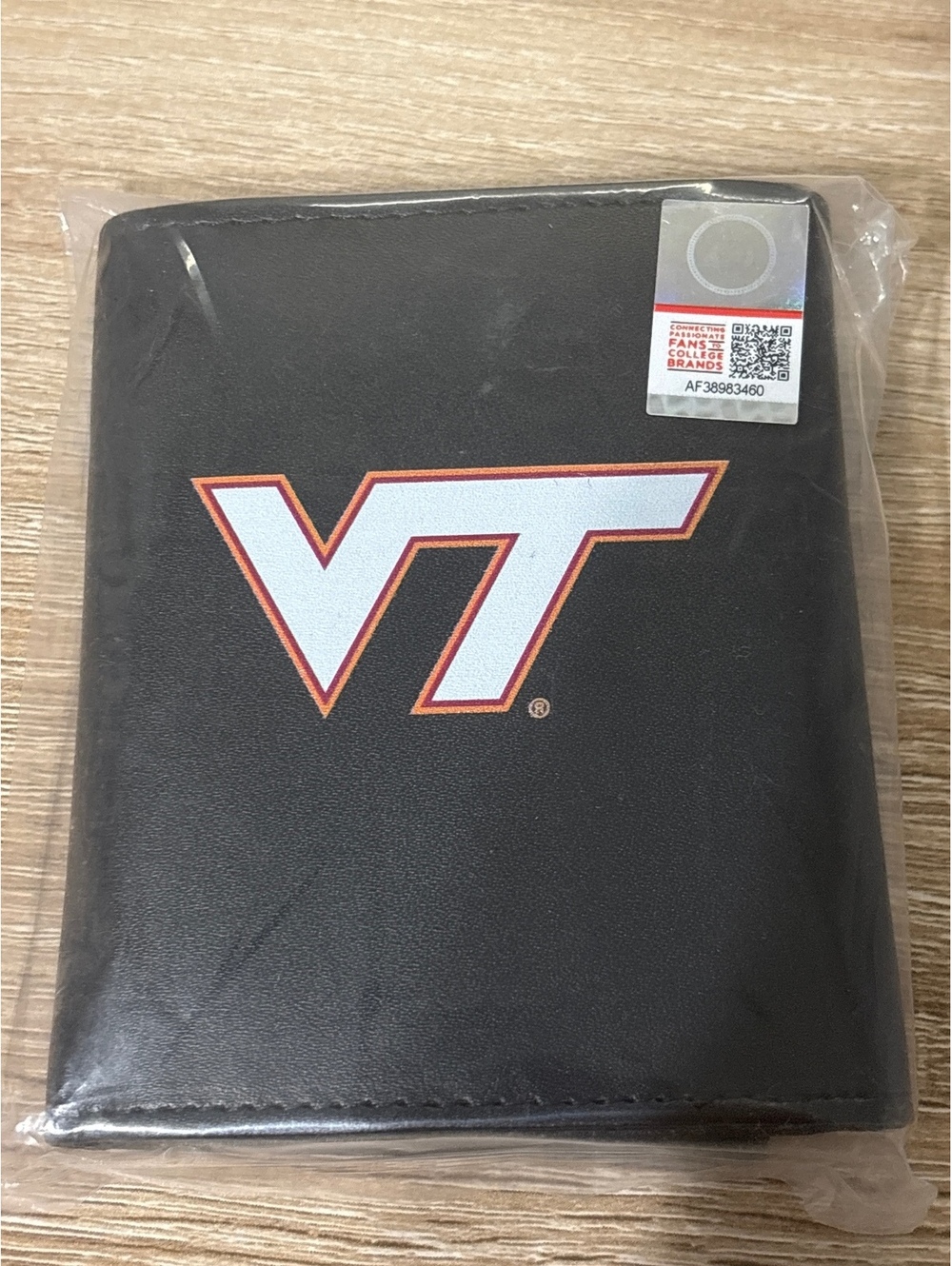 Virginia Tech VT Black Bi-Fold Wallet